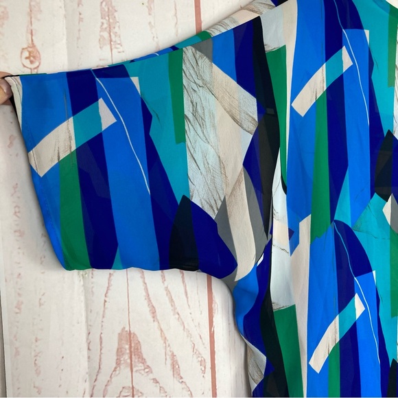 Vintage Teddi Of California Size 16 Cinch Hem Sheer Top Dolman Sleeve Chiffon - Picture 10 of 10